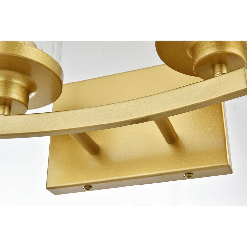 Living District - Saanvi 2 light Bath Sconce - Brass And Clear price history on PriceWatchPro
