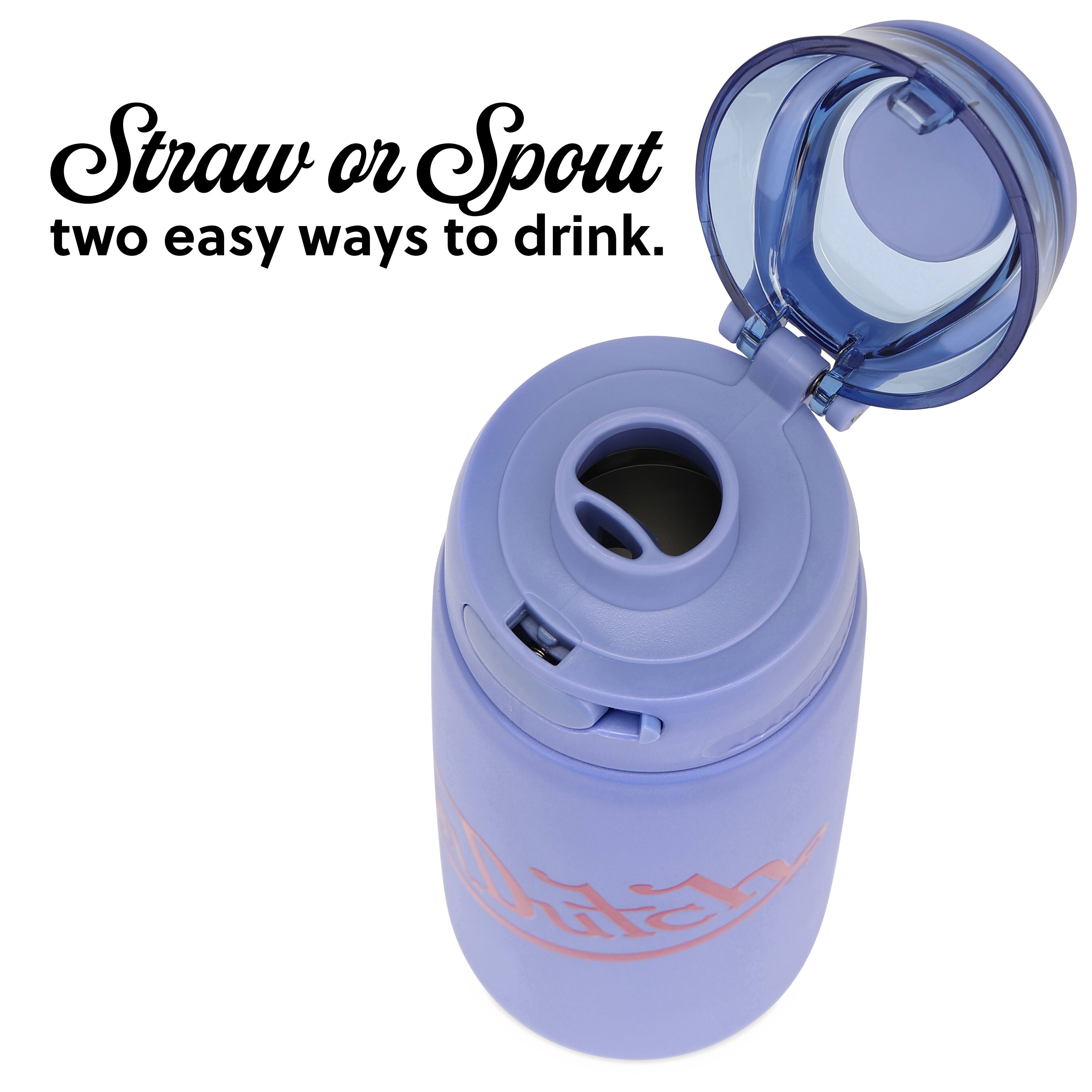 Straw or Spout two easy ways to drink.