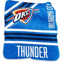 Logo Brands - Oklahoma City Thunder 50'' x 60'' Plush Raschel Throw Blanket - Multicolor