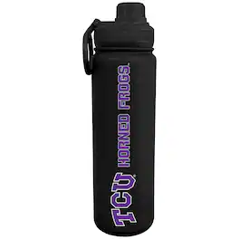 The Fanatic Group - Black TCU Horned Frogs 24oz. Stainless Sport Bottle - Purple