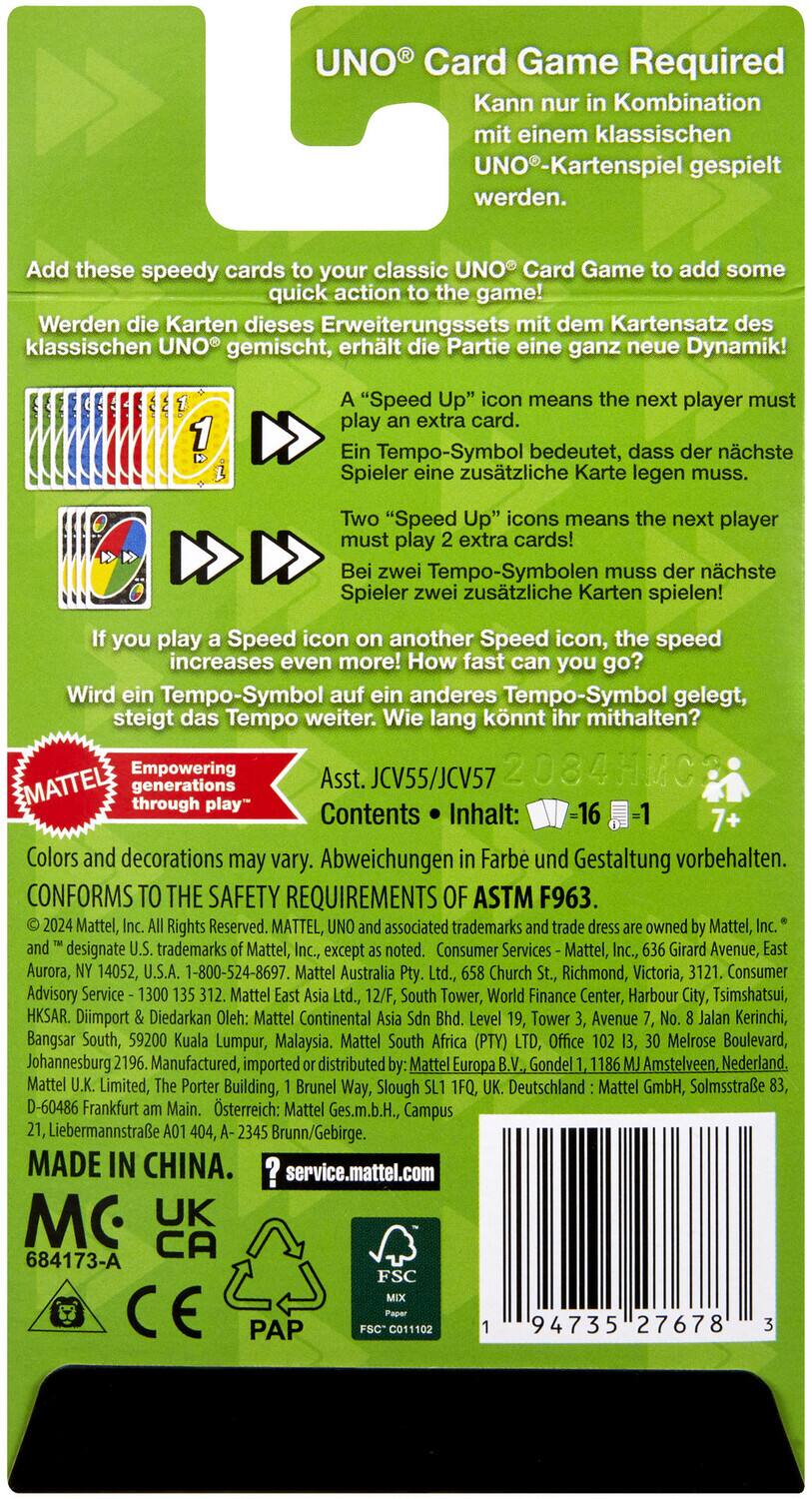 Mattel UNO Speed Pack Add On COLLECTIBLES Multicolor 194735276783