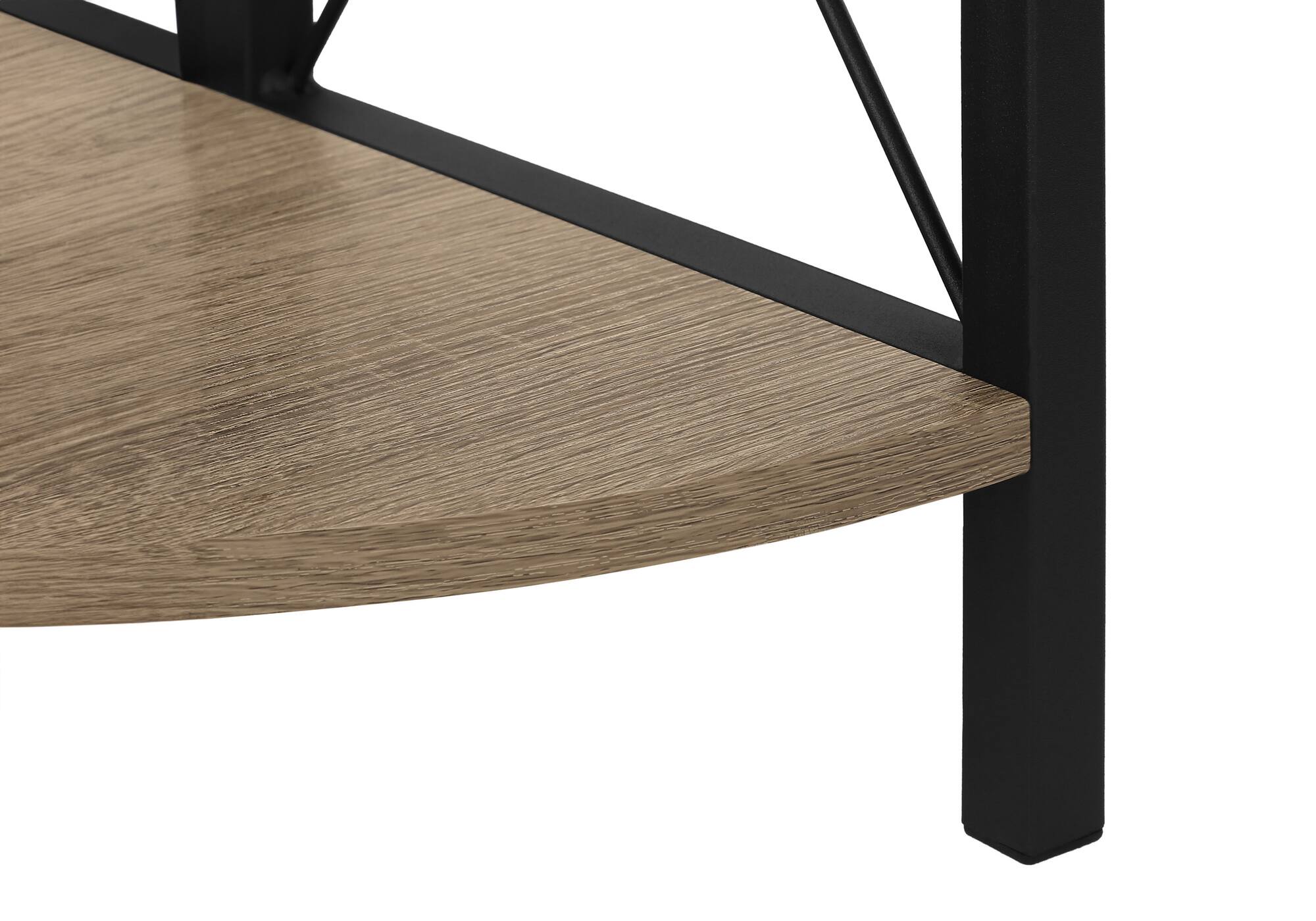 Alt View 6. Spaco - Spaco Modern 4 Tier 60 Inch Corner Bookshelf, Metal Industrial for Living Room Bedroom Office - taupe.