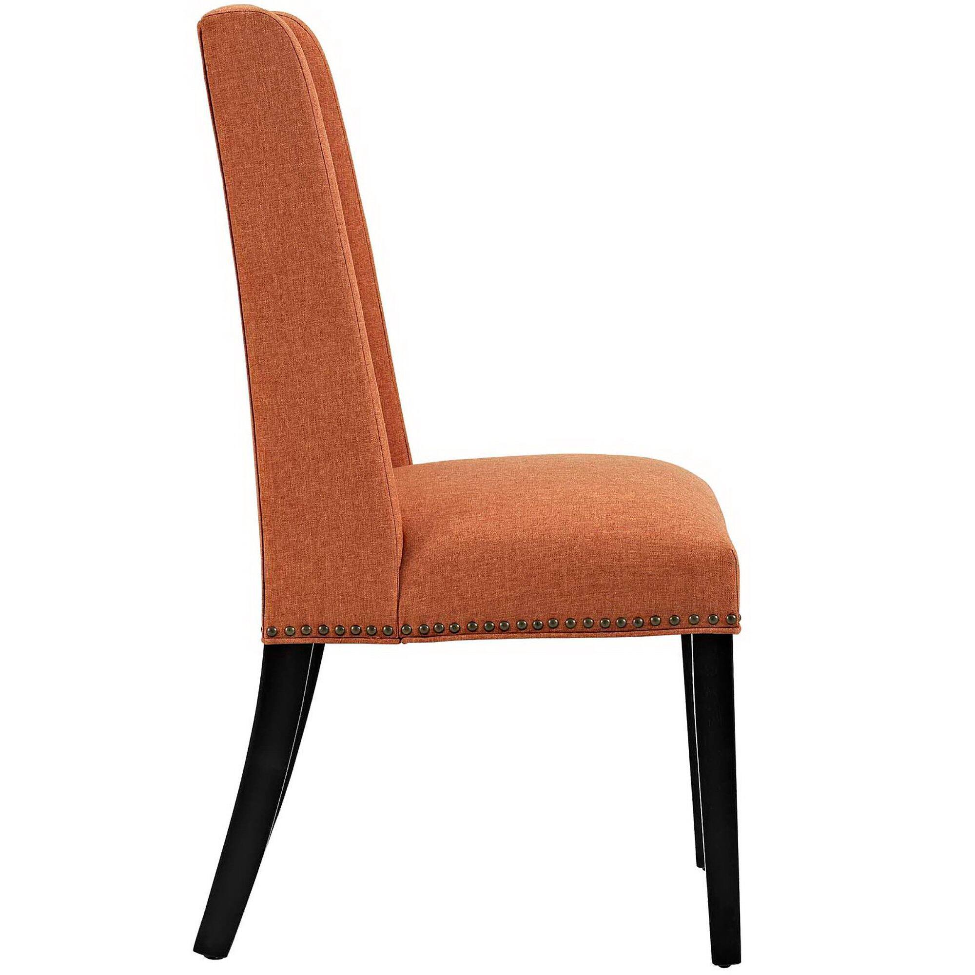 Left. Modway - Baron Fabric Dining Chair by Modway - Orange.