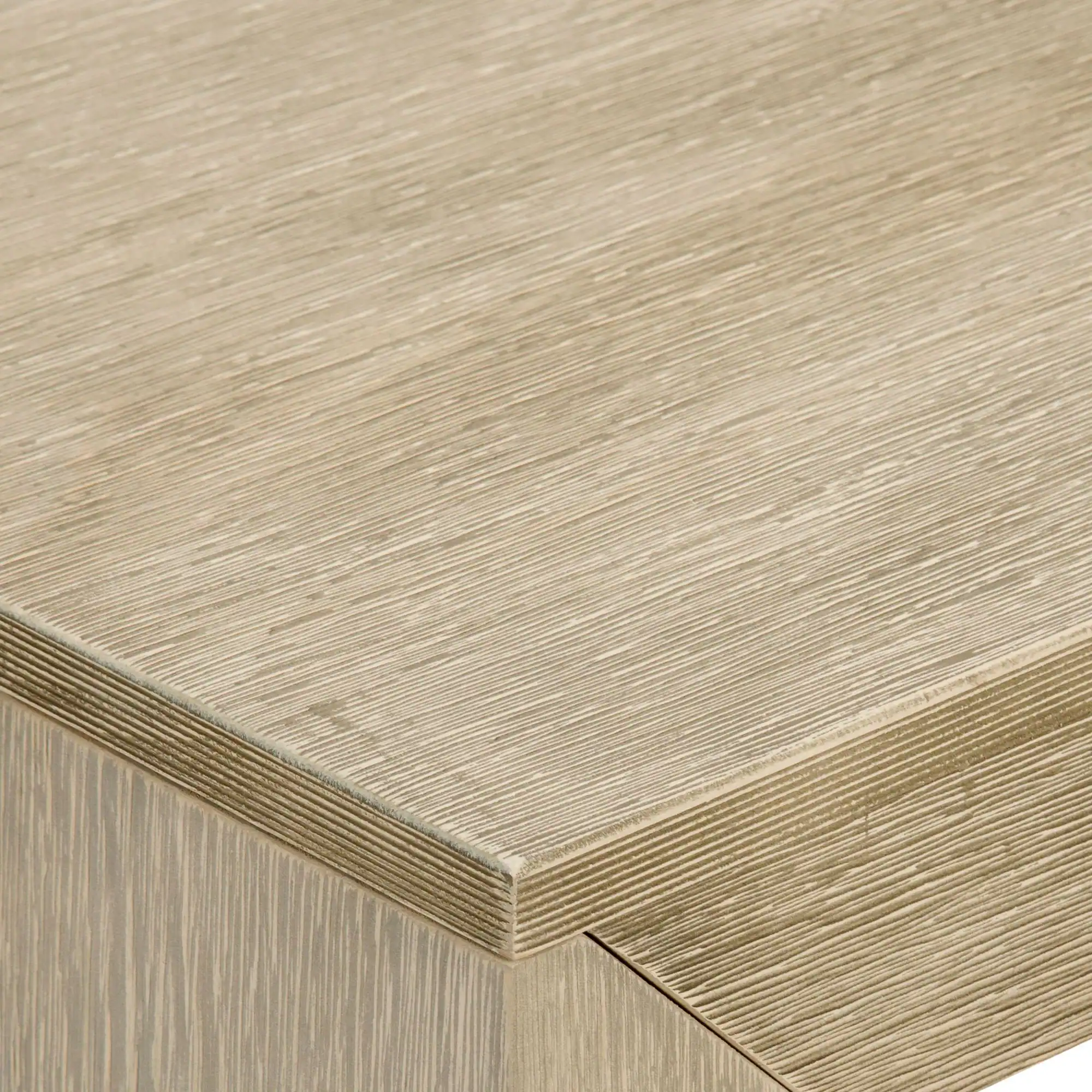 Alt View 3. Plank+Beam - Modern Rectangular Coffee Table (48in x 24in / 1220mm x 610mm), Seashell Wirebrush - Seashell Wirebrush.
