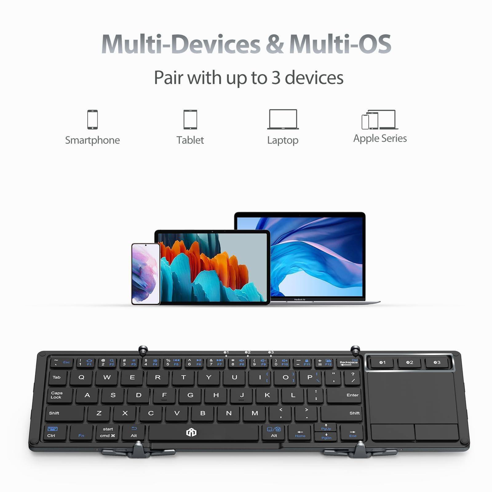 Multi-Devices & Multi-OS  
Pair with up to 3 devices  
Smartphone Tablet Laptop Apple Series