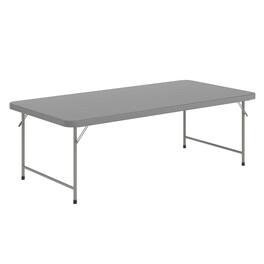 Flash Furniture - Paige 4.93-Foot Kid's Granite Plastic Folding Table - Gray