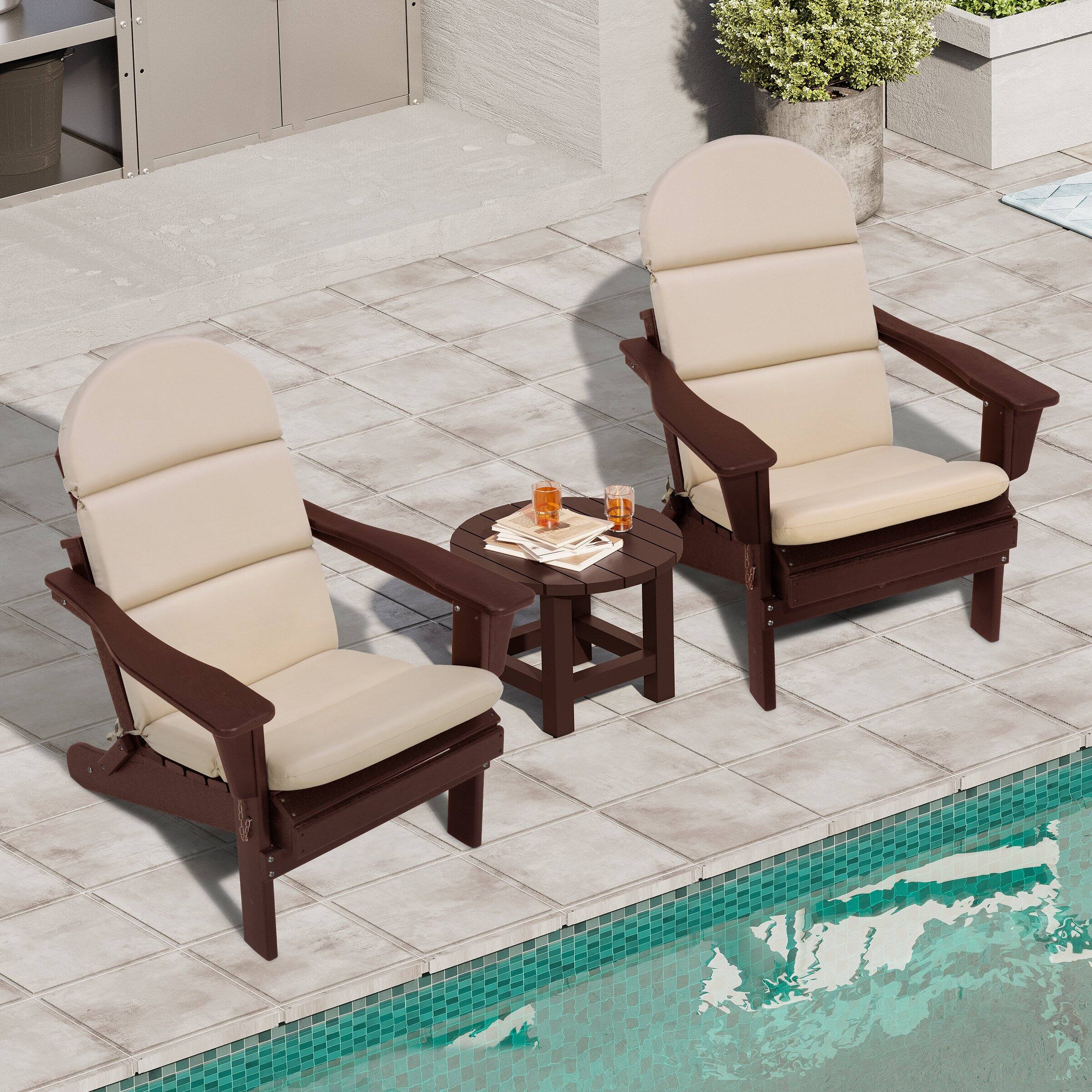 Angle. Crestlive Products - Crestlive Products Outdoor Adirondack Patio Chair Cushion - Beige.