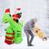Alt View 5. Costway - 8FT Inflatable Christmas Santa Claus Dinosaur LED Lighted Decoration Gift Boxes - Multicolor.