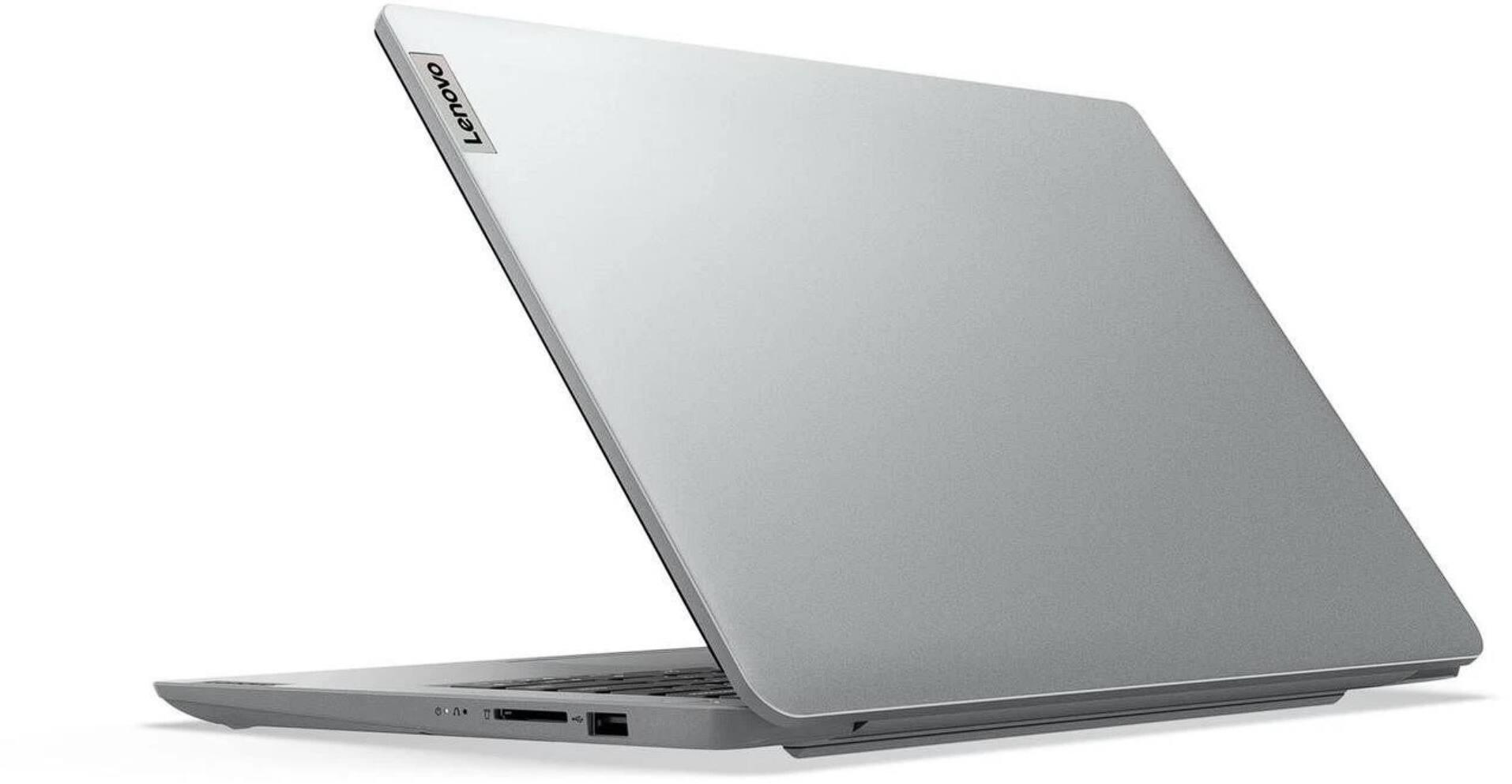 Left. Lenovo - Lenovo IdealPad 1 14IJL7 82LV0075US 14" HD Laptop Intel N4500 4GB RAM 128GB EMMC WIN11S CLOUD_GREY - Grey.