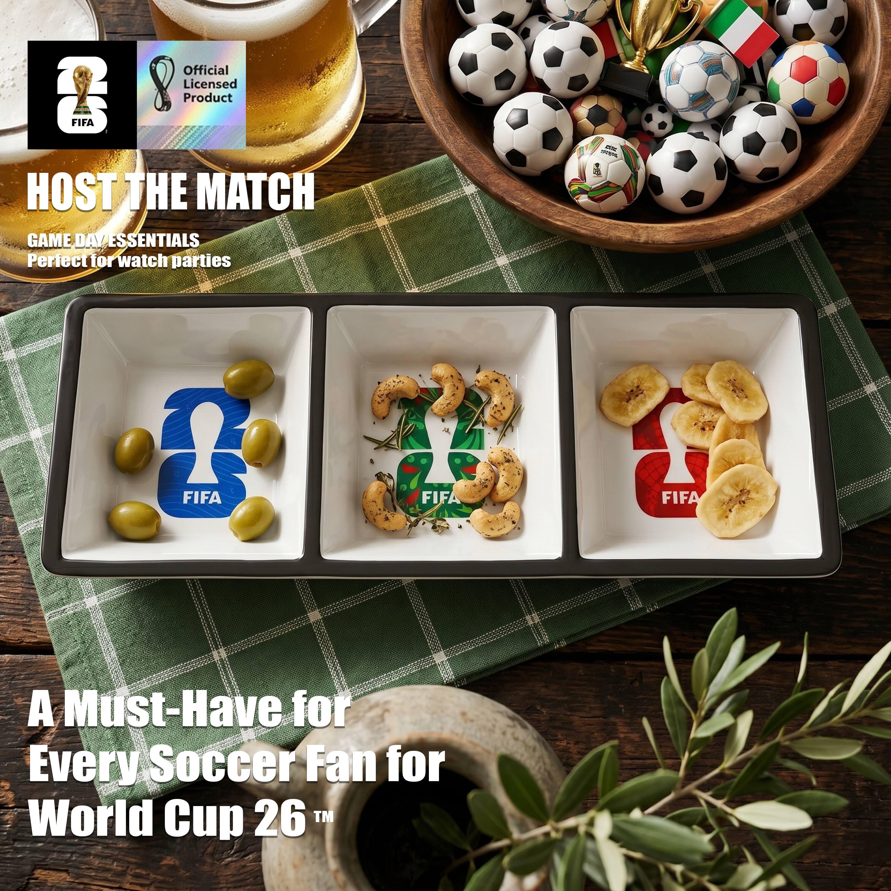 Official Licensed Product FIFA HOST THE MATCH GAME DAY ESSENTIALS Perfect for watch parties - A Must-Have for Every Soccer Fan for World Cup 26™