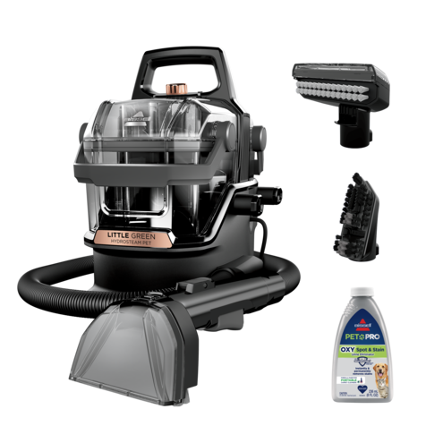BISSELL - Little Green HydroSteam Pet Corded Portable Deep Cleaner - Titanium with Copper Harbor accents