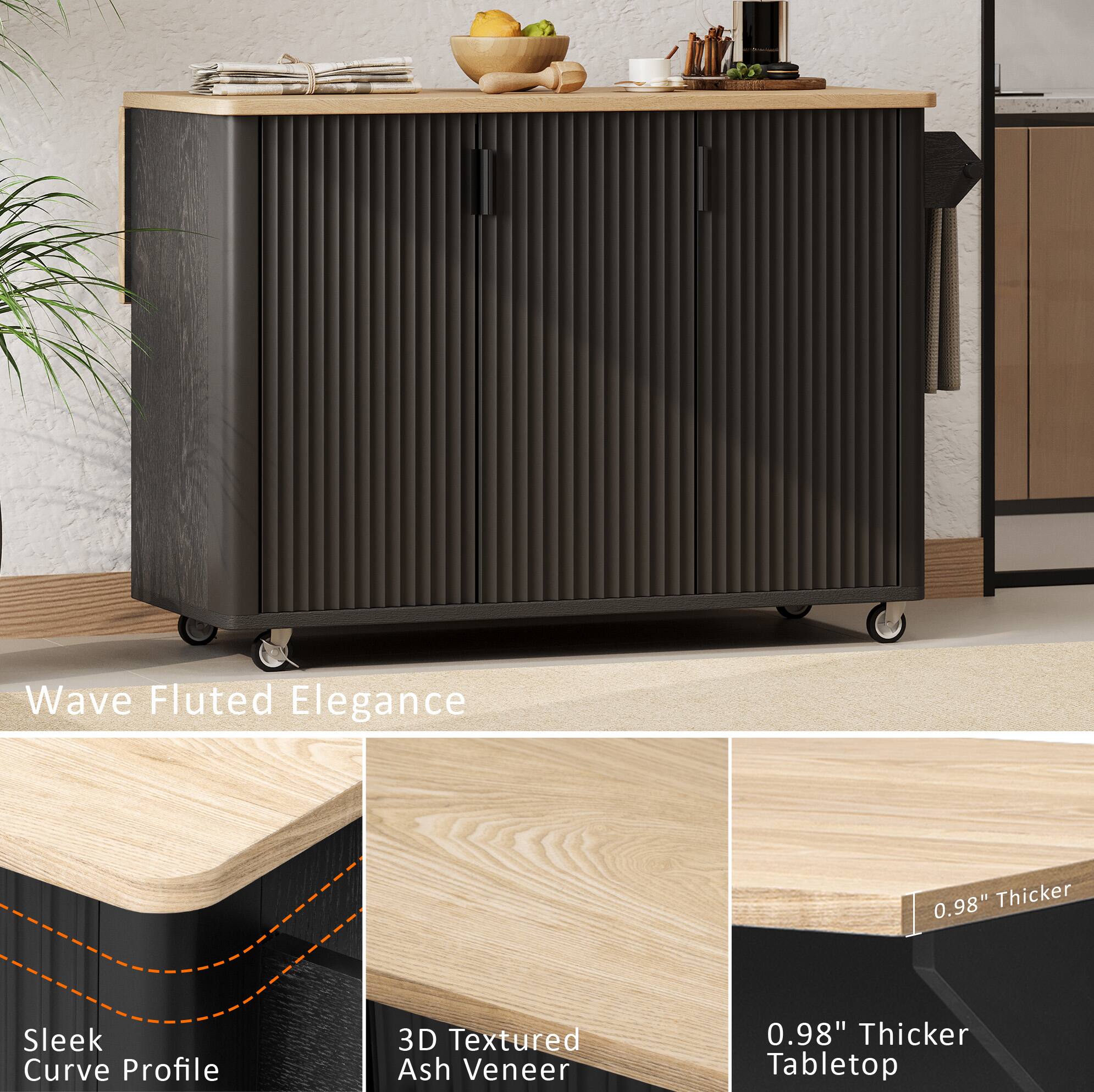 Wave Fluted Elegance

- Sleek Curve Profile
- 3D Textured Ash Veneer
- 0.98" Thicker Tabletop