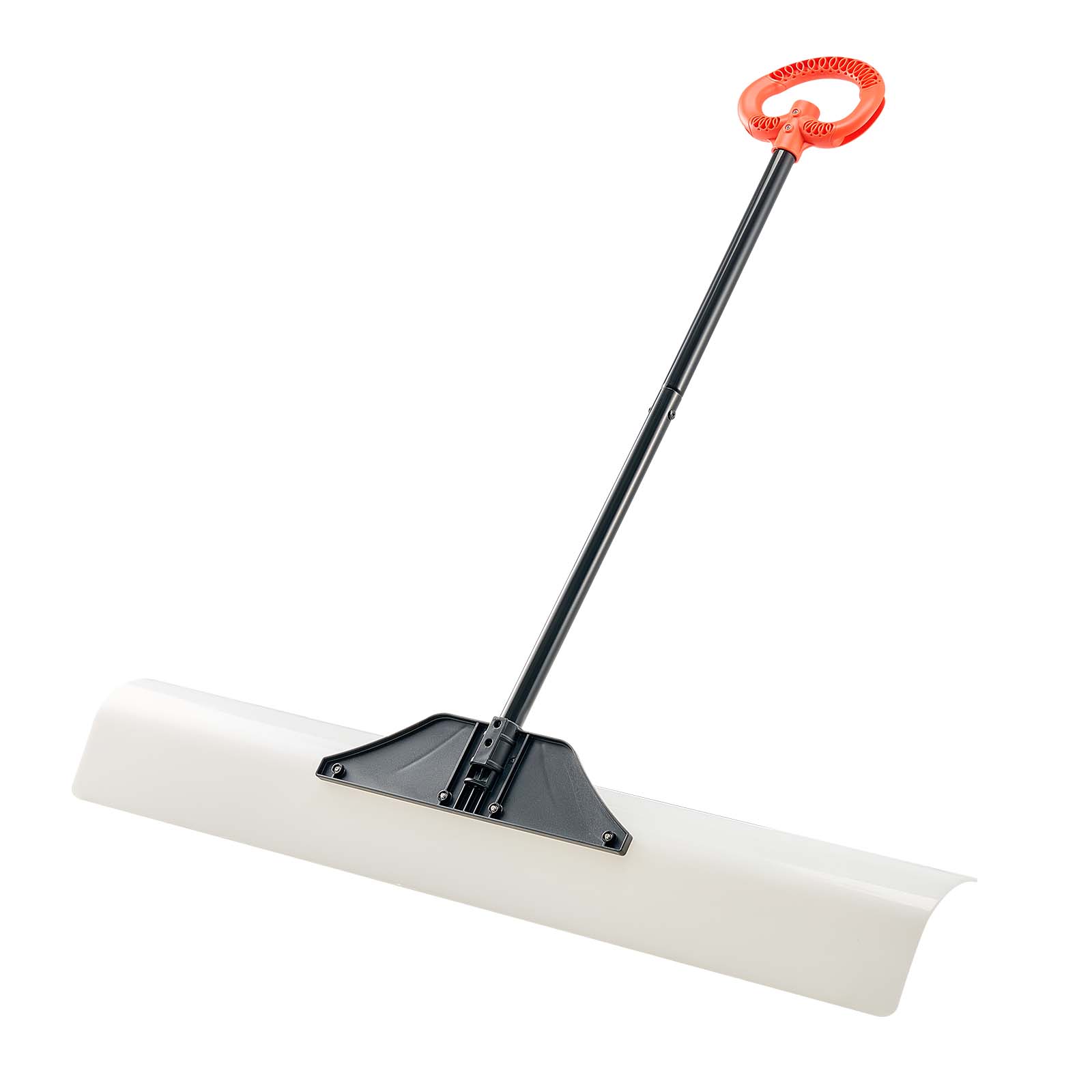 Alt View 5. VEVOR - Snow Pusher Shovel, 48 in Outdoor Snowplow Shovel with Ergonomic Grip, HDPE Plastic Blade, Shovels with Segmented Handle - White, orange, black.
