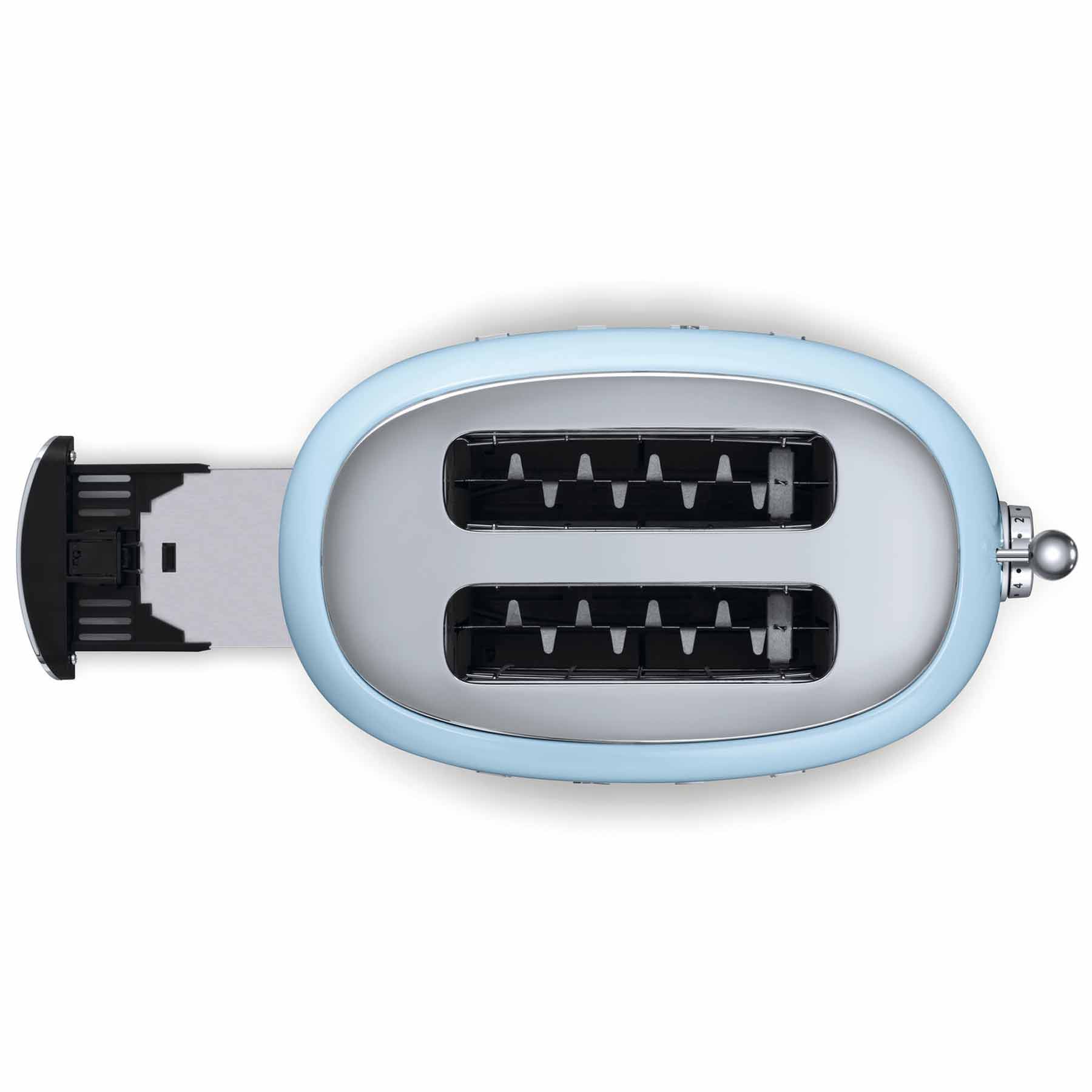 Alt View 1. SMEG - SMEG TSF01 2-Slice Wide-Slot Toaster - Pastel Blue.