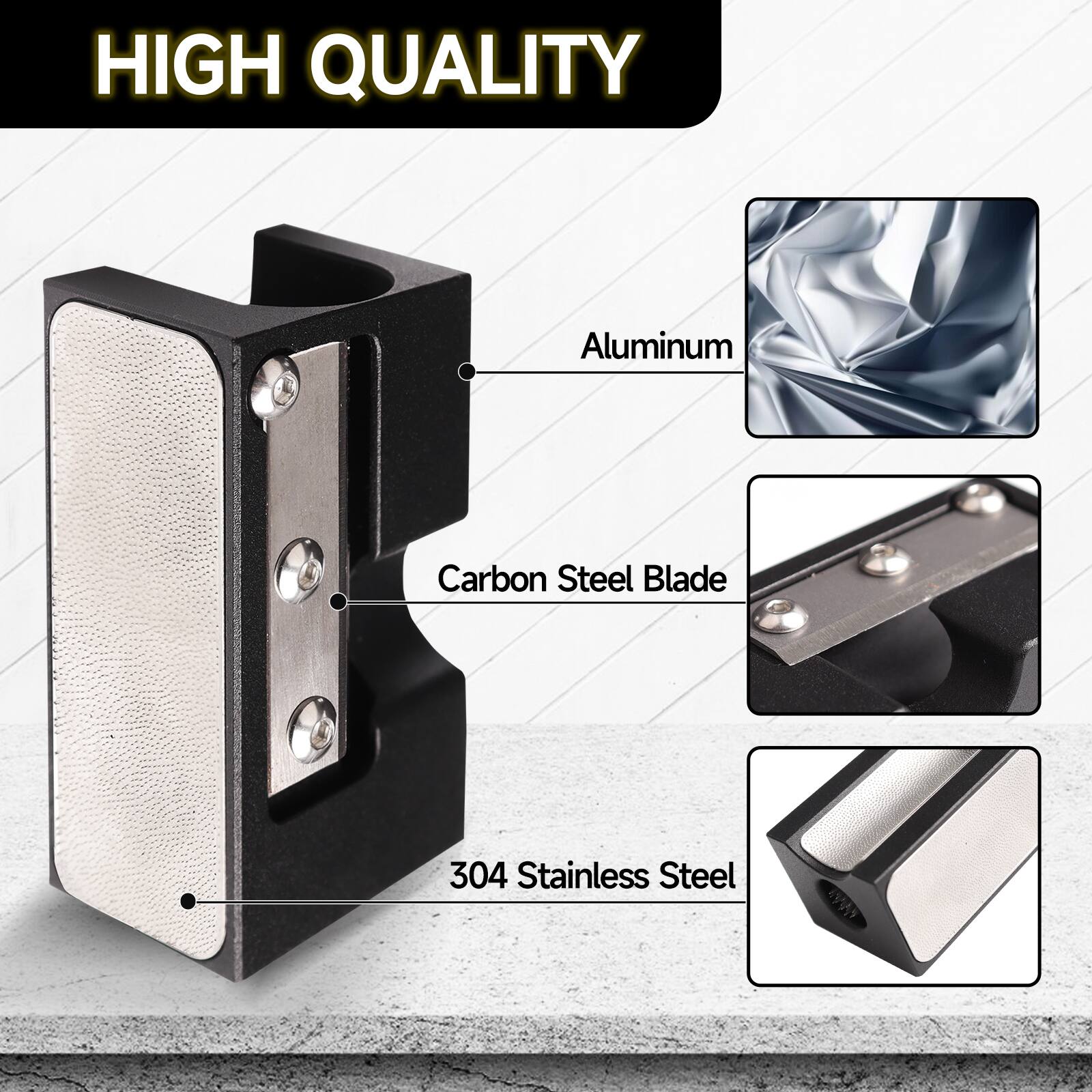 HIGH QUALITY
Aluminum
Carbon Steel Blade
304 Stainless Steel