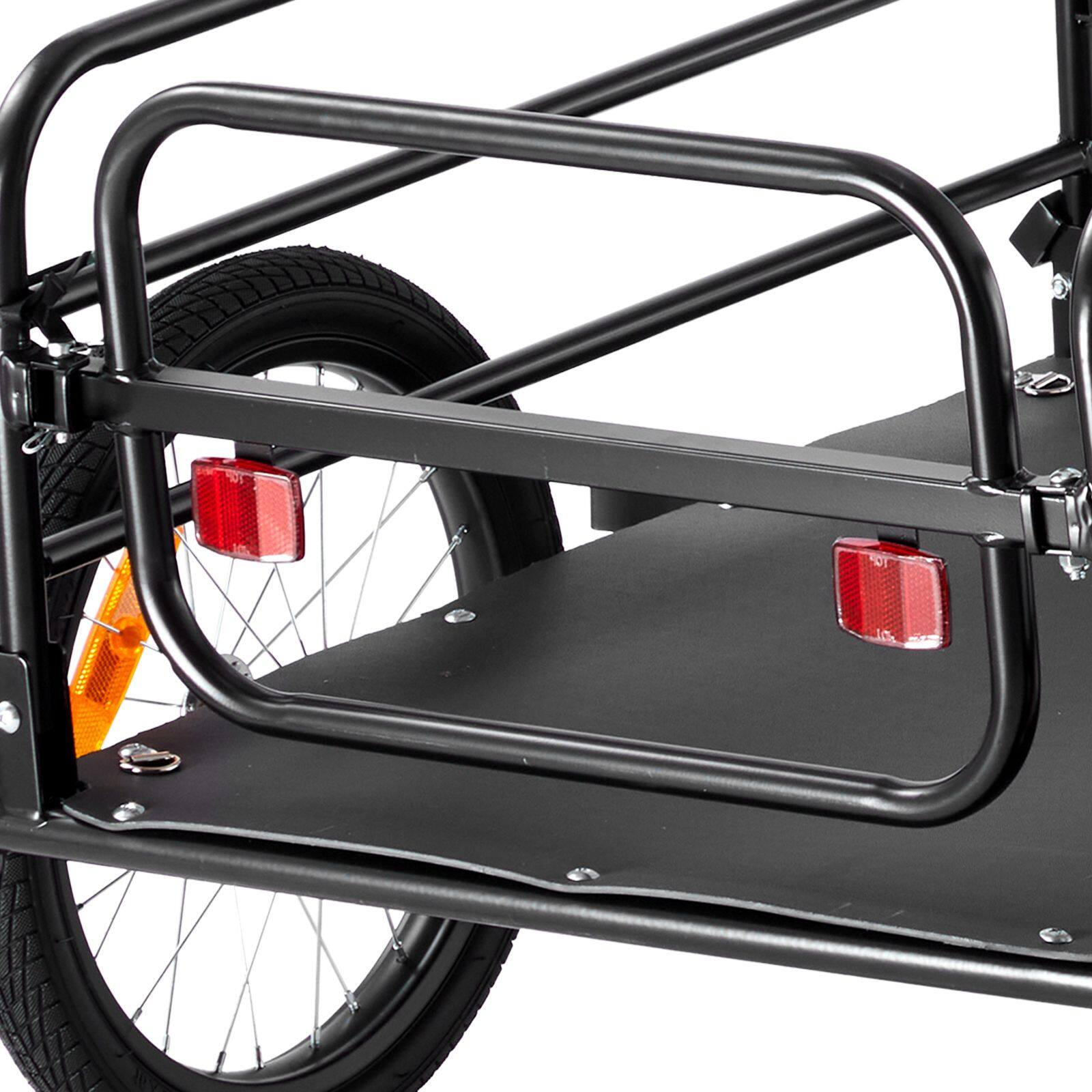 Left. Loheer - Loheer Bike Cargo Trailer Heavy Duty Bicycle Wagon Cart Foldable Quick Release Universal Hitch for Groceries and Camping.