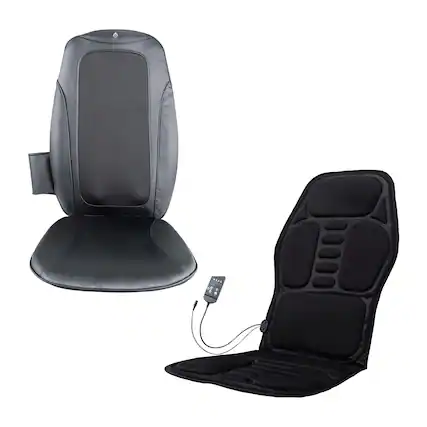 Front. Pursonic - Pursonic Shiatsu Chair Massager with Heat & Vibration + Cushion Mat Bundle – Deep Muscle Relief for Home, Office, or Car - Multicolor.