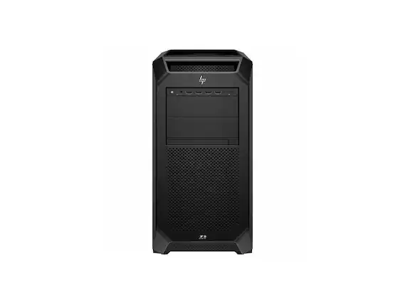 Front. HP - HP Z8 G5 - Xeon 4514Y - 64GB - 512GB SSD - C741 - Win 11 Pro - RTX 2000 16GB - BG9C1UT#ABA - Black.