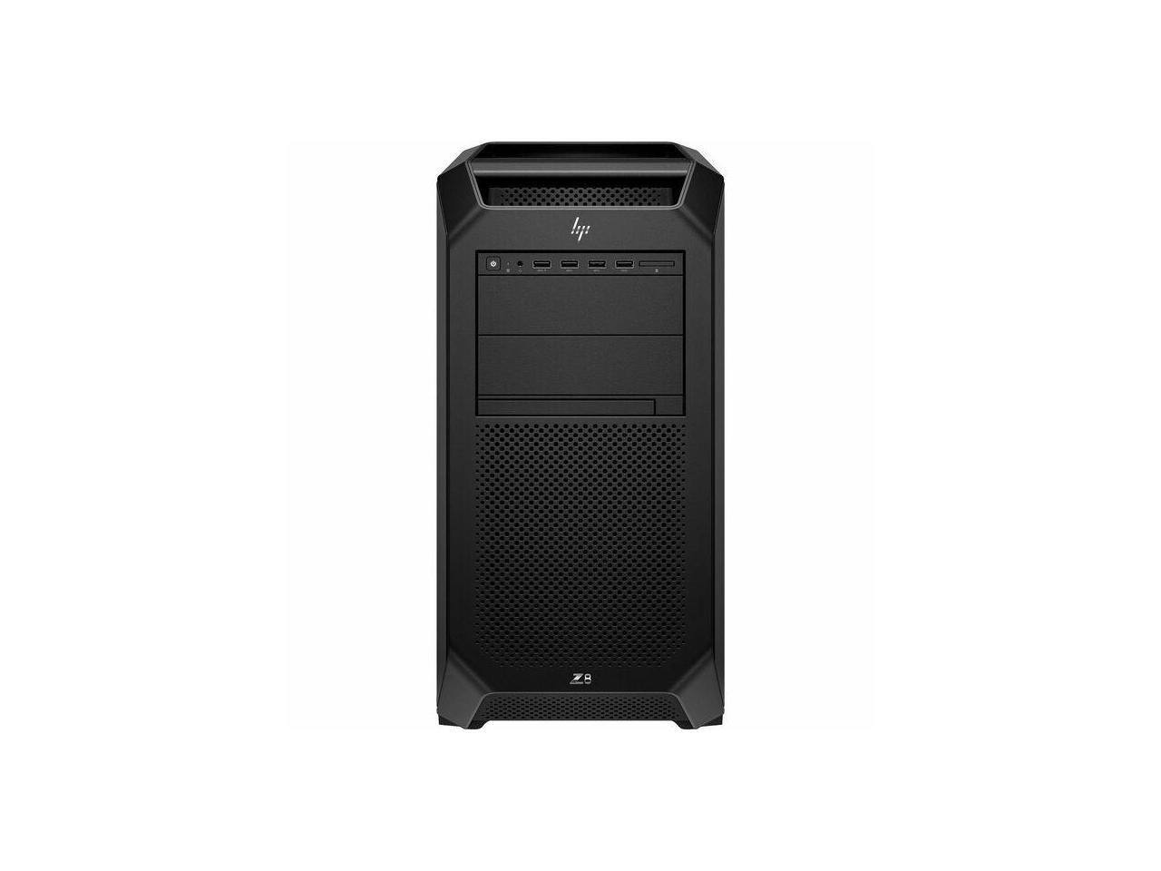 Front. HP - HP Z8 G5 - Xeon 4514Y - 64GB - 512GB SSD - C741 - Win 11 Pro - RTX 2000 16GB - BG9C1UT#ABA - Black.