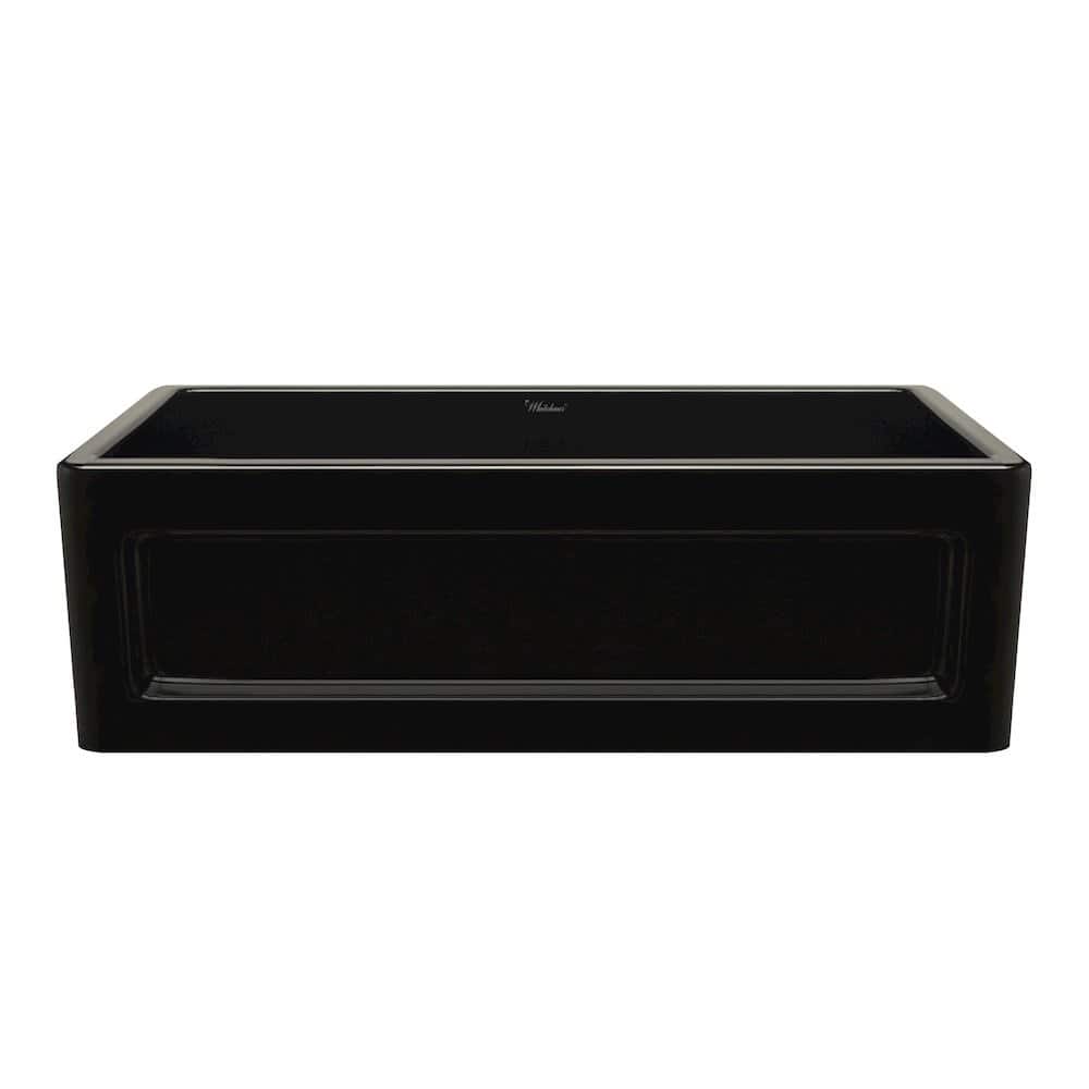 Whitehaus - Shakerhaus 33" Reversible Kitchen Fireclay Sink - Black
