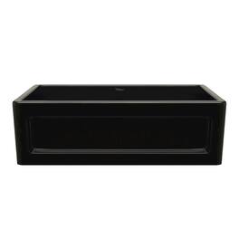 Whitehaus - Shakerhaus 33" Reversible Kitchen Fireclay Sink - Black