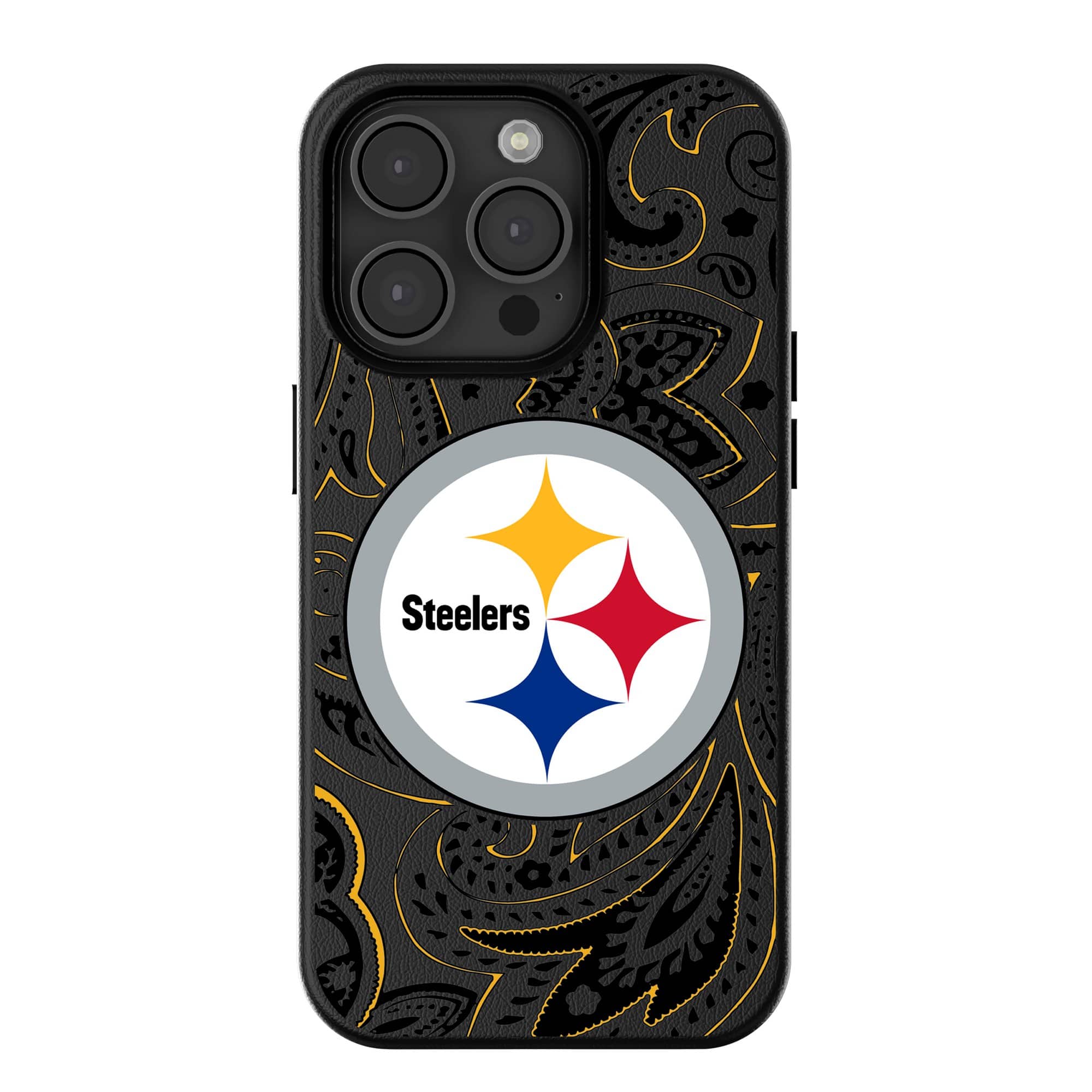 Keyscaper - NFL - Pittsburgh Steelers Paisley iPhone Magnetic Bump Case - 16 Pro - Black price history on PriceWatchPro