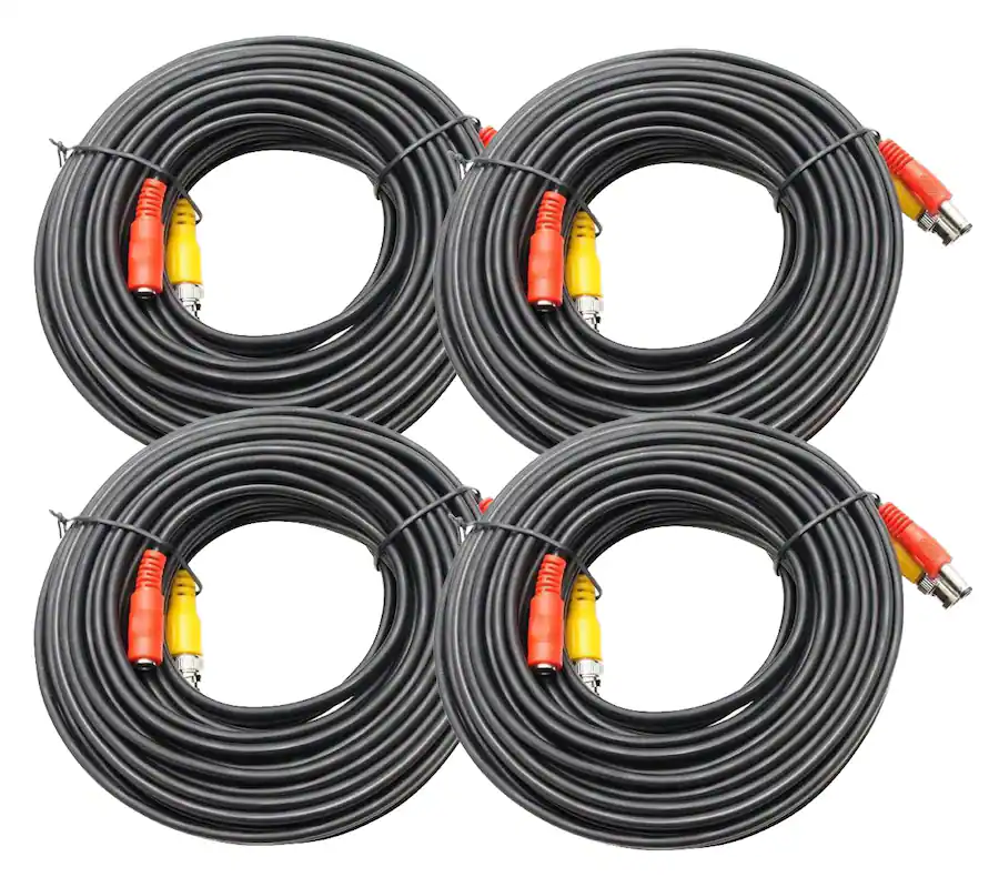 Siamese Cable Types SPT 100 ft. Premade Premium Siamese Power and Video Cable (4 Pack ...