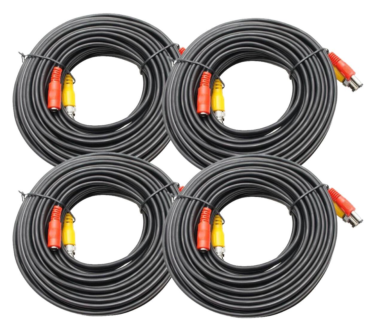 Alt View 2. SPT - 100 ft. Premade Premium Siamese Power and Video Cable (4-Pack) - Black.