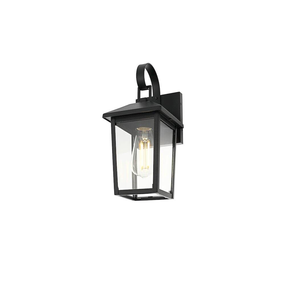 Back. Elegant Lighting - Riggs 5.5 inch Outdoor Wall Sconce in Black - Black.