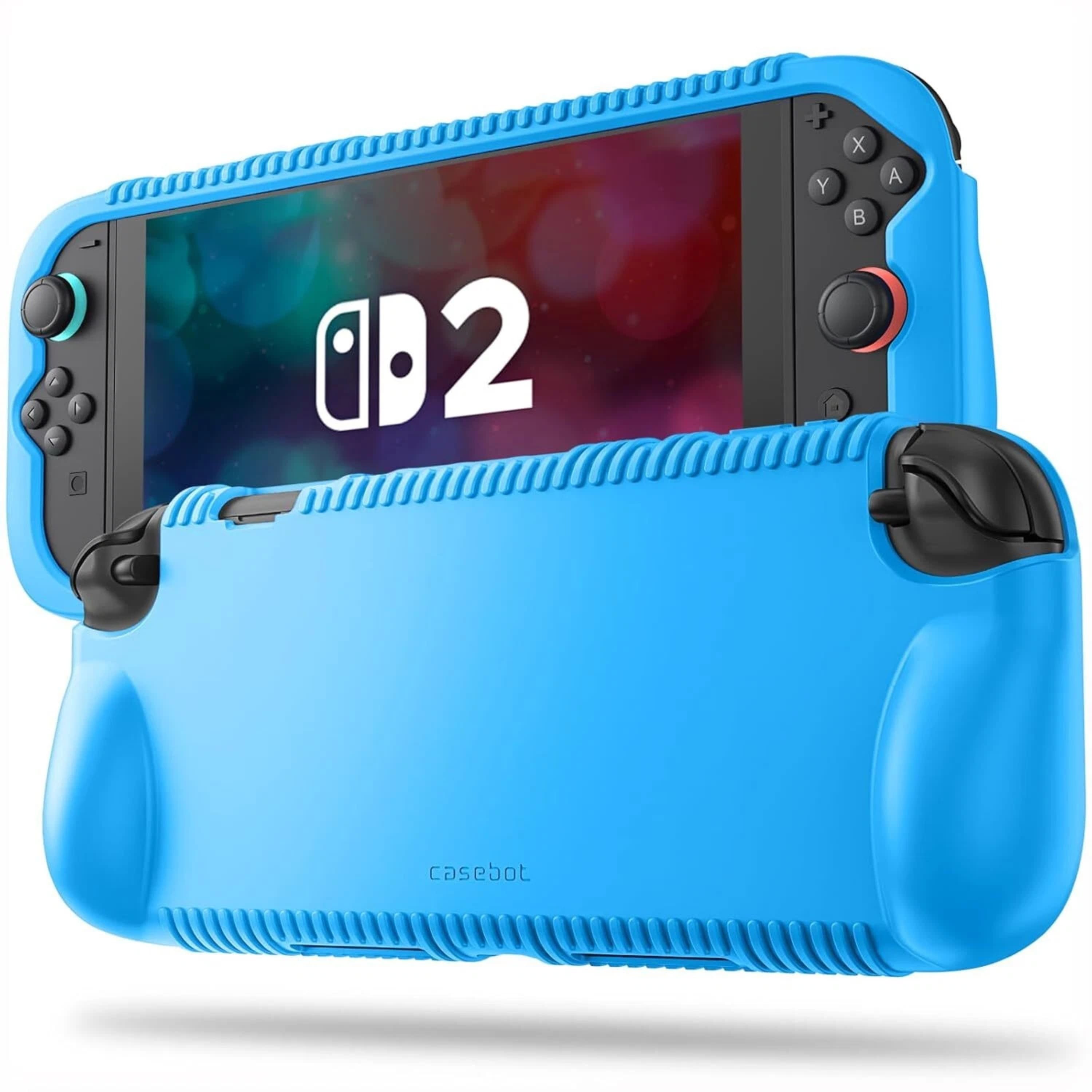 Kitcheniva - Soft Silicone Case For Nintendo Switch 2 2025 With Game Card Slots - Blue