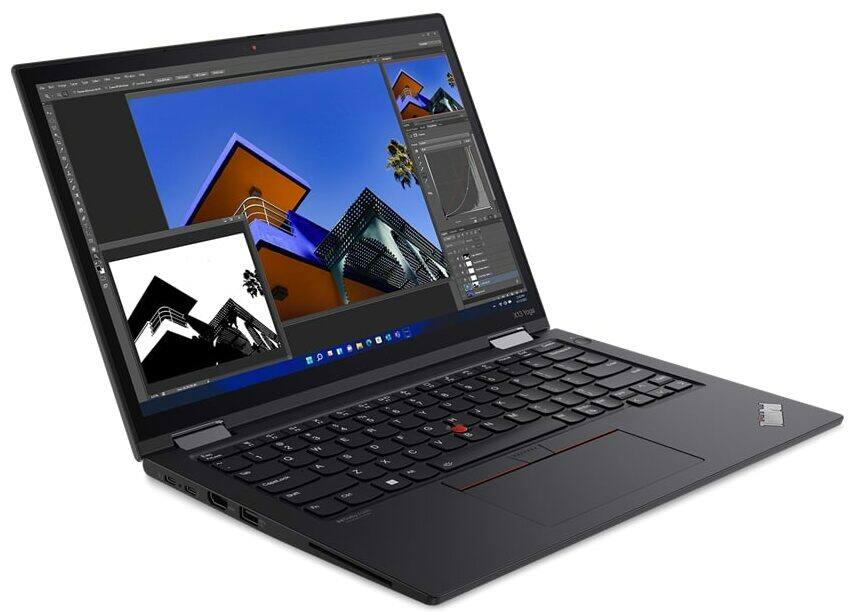 Alt View 1. Lenovo - ThinkPad X13 Yoga Gen 3 13.3" WUXGA IPS Intel Core i5-1245U 1.60 GHz up to 4.40 GHz 16GB 256GB SSD Windows 11 Pro - Black.