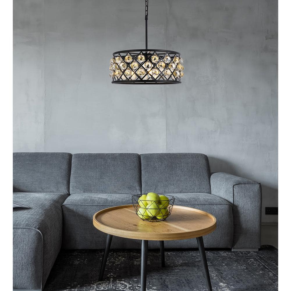 Urban Classic - Madison 5 light Chandelier Golden Teak (Smoky) Royal Cut Crystal - Matte Black price history on PriceWatchPro