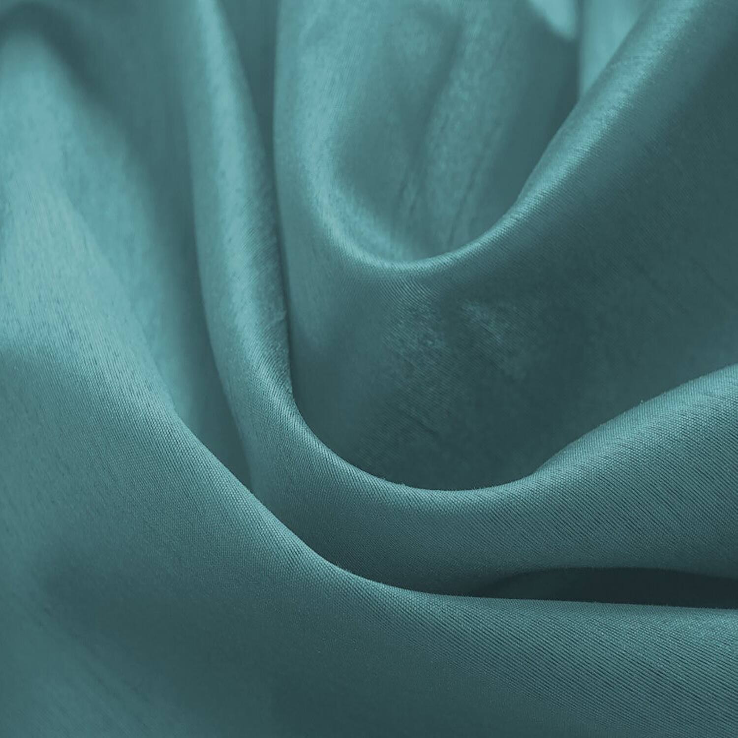 Back. RT Designers Collection - RT Designers Collection 100% Polyester 82 GSM Faux Silk Nikki Rod Pocket Curtain Panel 54" x 84" Teal - Teal.
