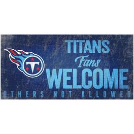 Fan Creations - Tennessee Titans 6" x 12" Fans Welcome Sign - Multicolor