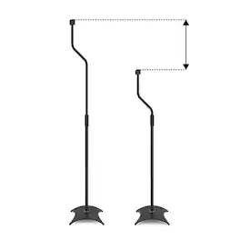 AVF - Steel Speaker Floor Stands with Adjustable Height (Set of 2) - Black