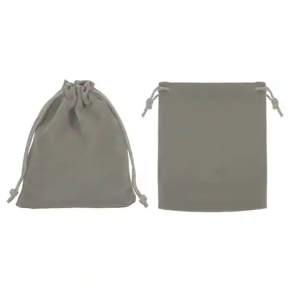 Front. Unique Bargains - Bluetooth Headphone Bag, 2pcs 4.72x3.54 Inch Travel Headset Carrying Storage Pouch Drawstring for Over-Ear Headphones - Gray.