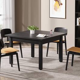 Tribesigns - 39'' Square Conference Table, Small Wooden Meeting Room Table - Black