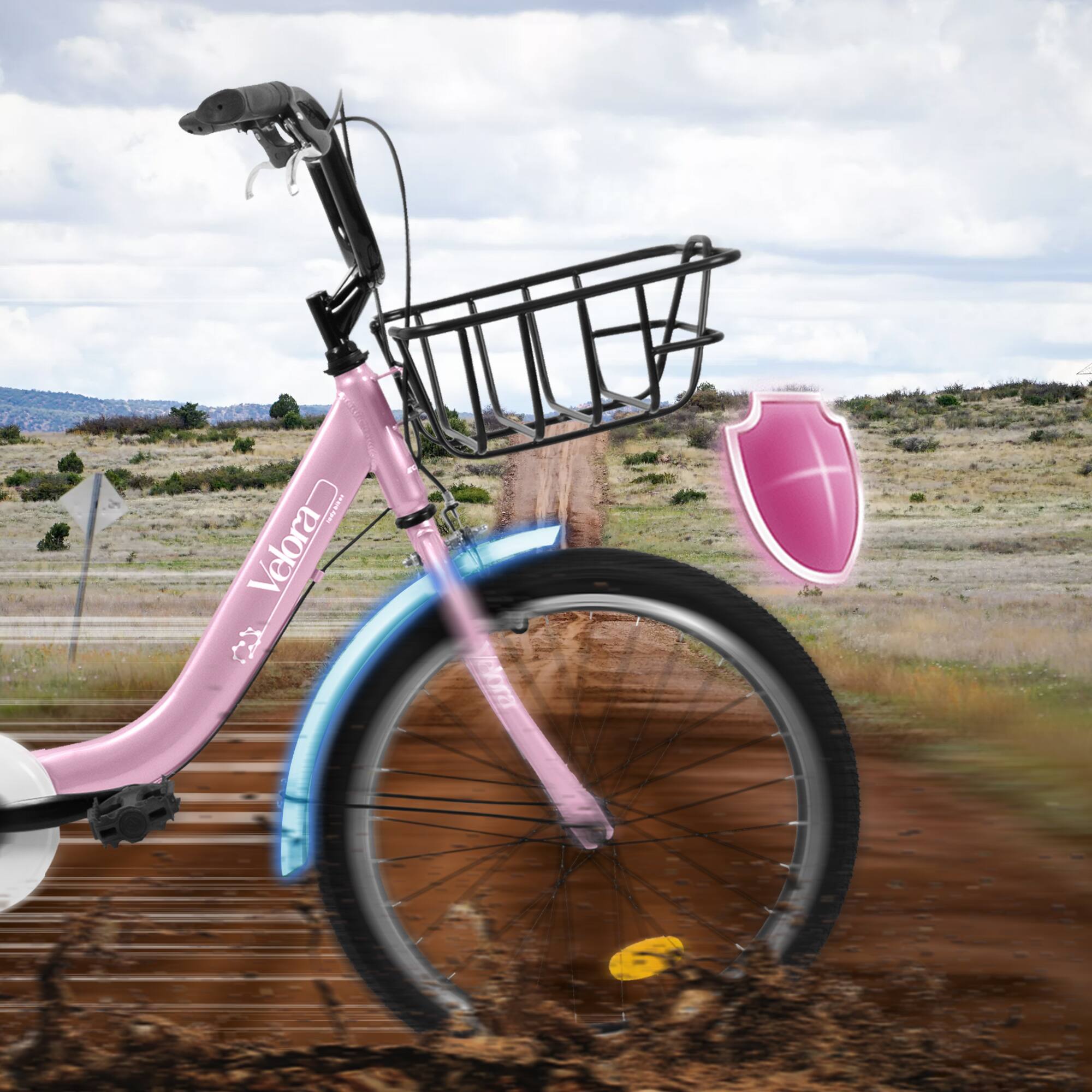 Angle. Chery Life - 20 in. Pink 1-Speed  Kids Bike with Coaster Brake and V-Brake Lightweight Steel Frame - Pink.