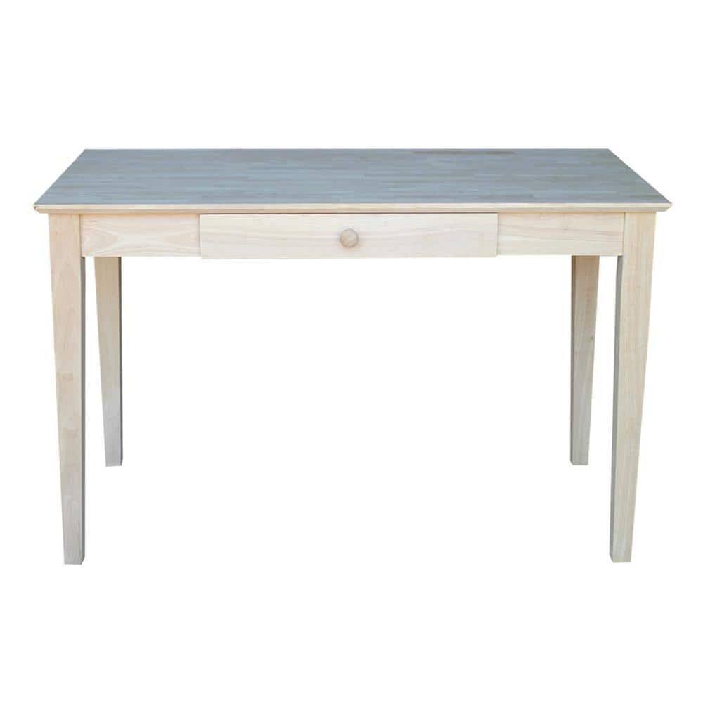 Angle. SlickBlue - Wooden Computer Desk with Drawer for Office or Home Use - Natural.