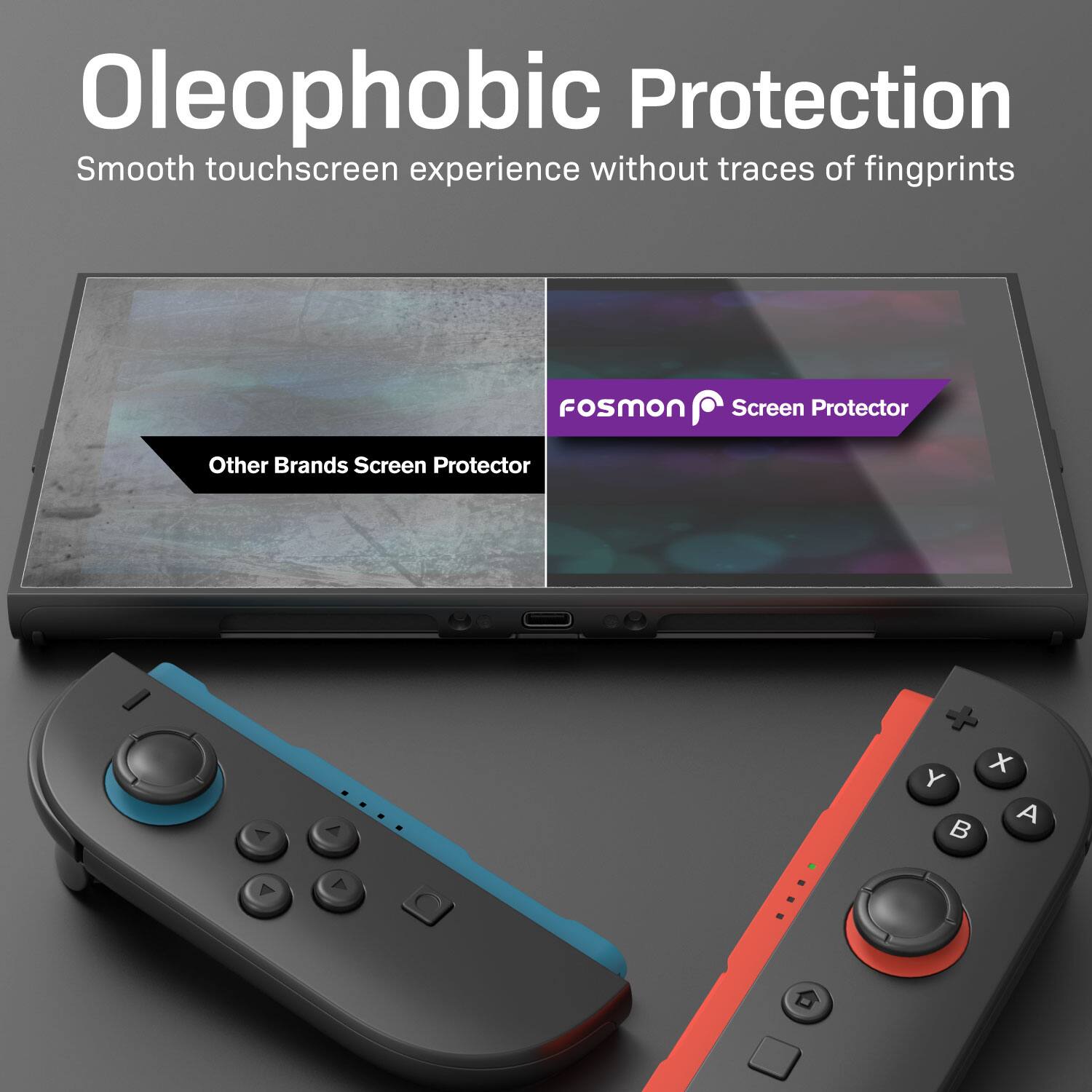 Oleophobic Protection: Smooth touchscreen experience without traces of fingerprints. Fosmon Screen Protector. Other Brands Screen Protector.