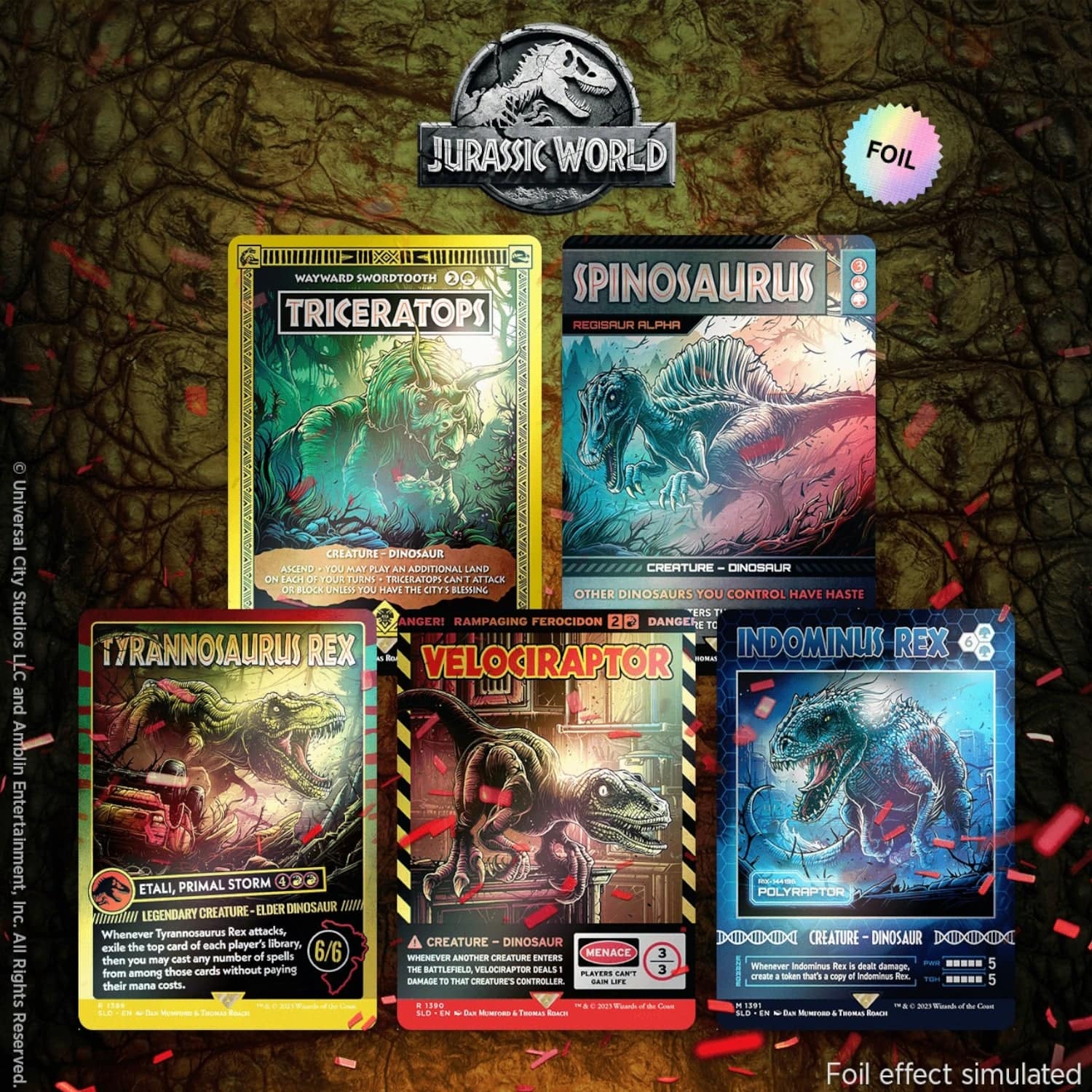 Wizards of The Coast - Magic: The Gathering TCG: Secret Lair - Jurassic World: Life Breaks Free - Foil price history on PriceWatchPro