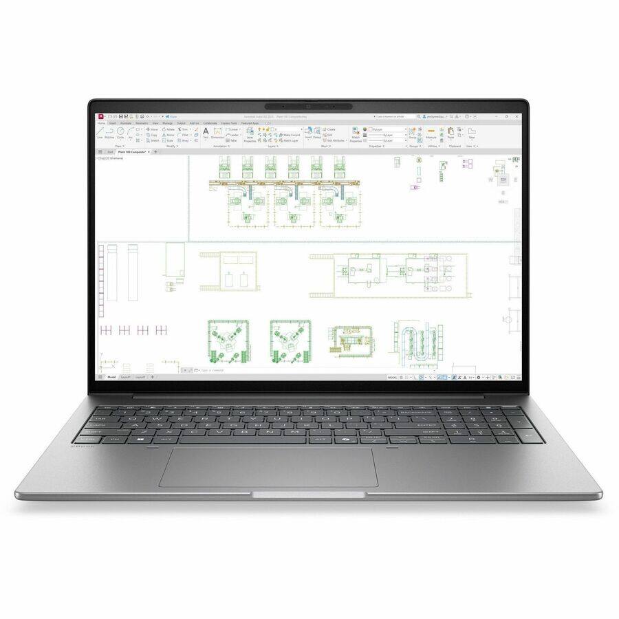 Alt View 6. HP - HP ZBook 8 G2i 16" Copilot+ PC Mobile Workstation - WUXGA - 60 Hz - Intel Core Ultra 7 Series 3 366H - 16 GB - 512 GB - Meteor Silver Aluminum.