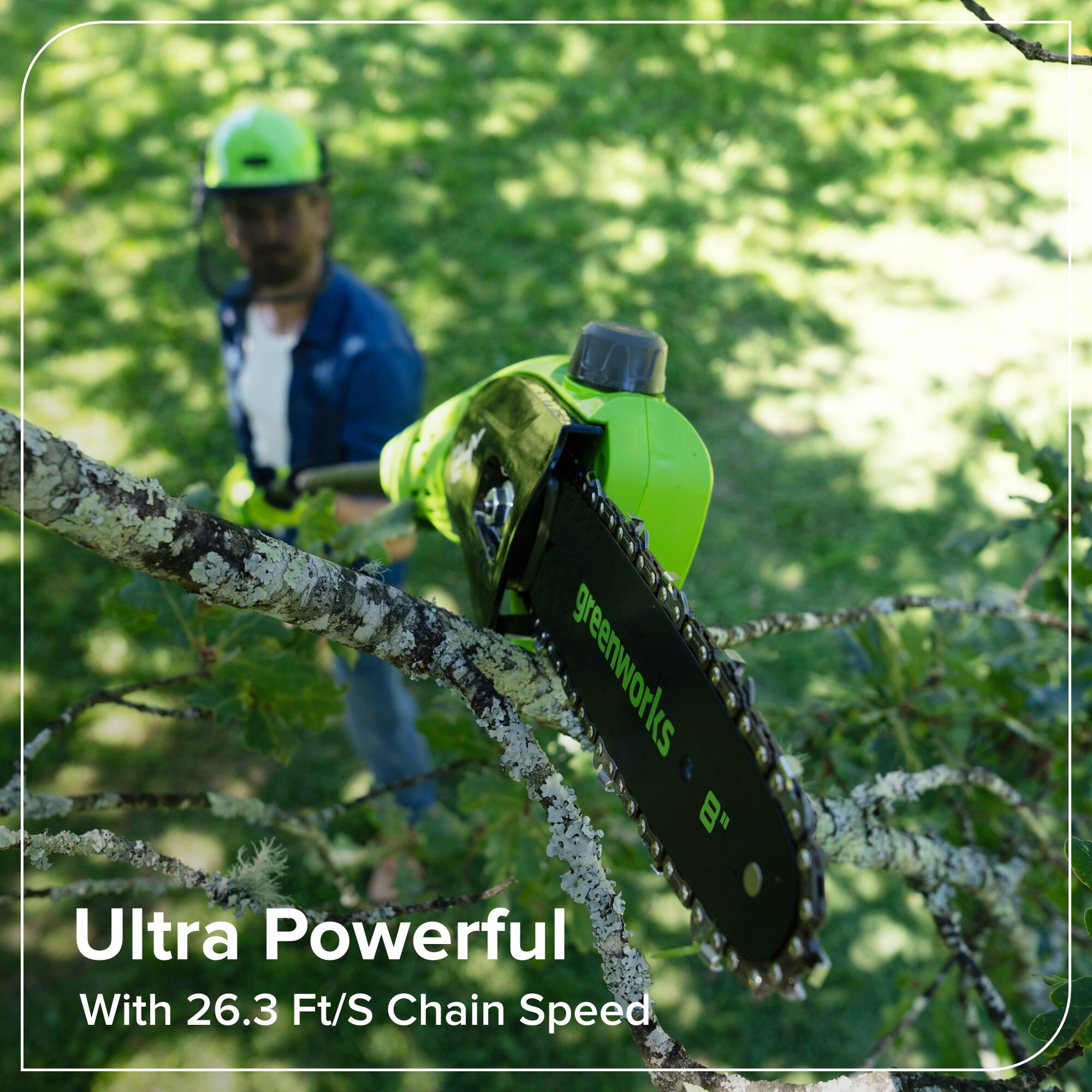 Ultra Powerful  
With 26.3 Ft/S Chain Speed