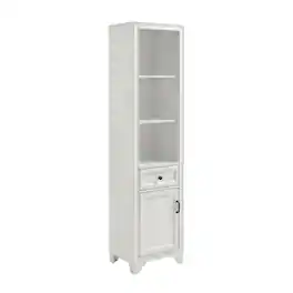 FurniFact - linen cabinet with anti-tip hardware and sturdy construction - White
