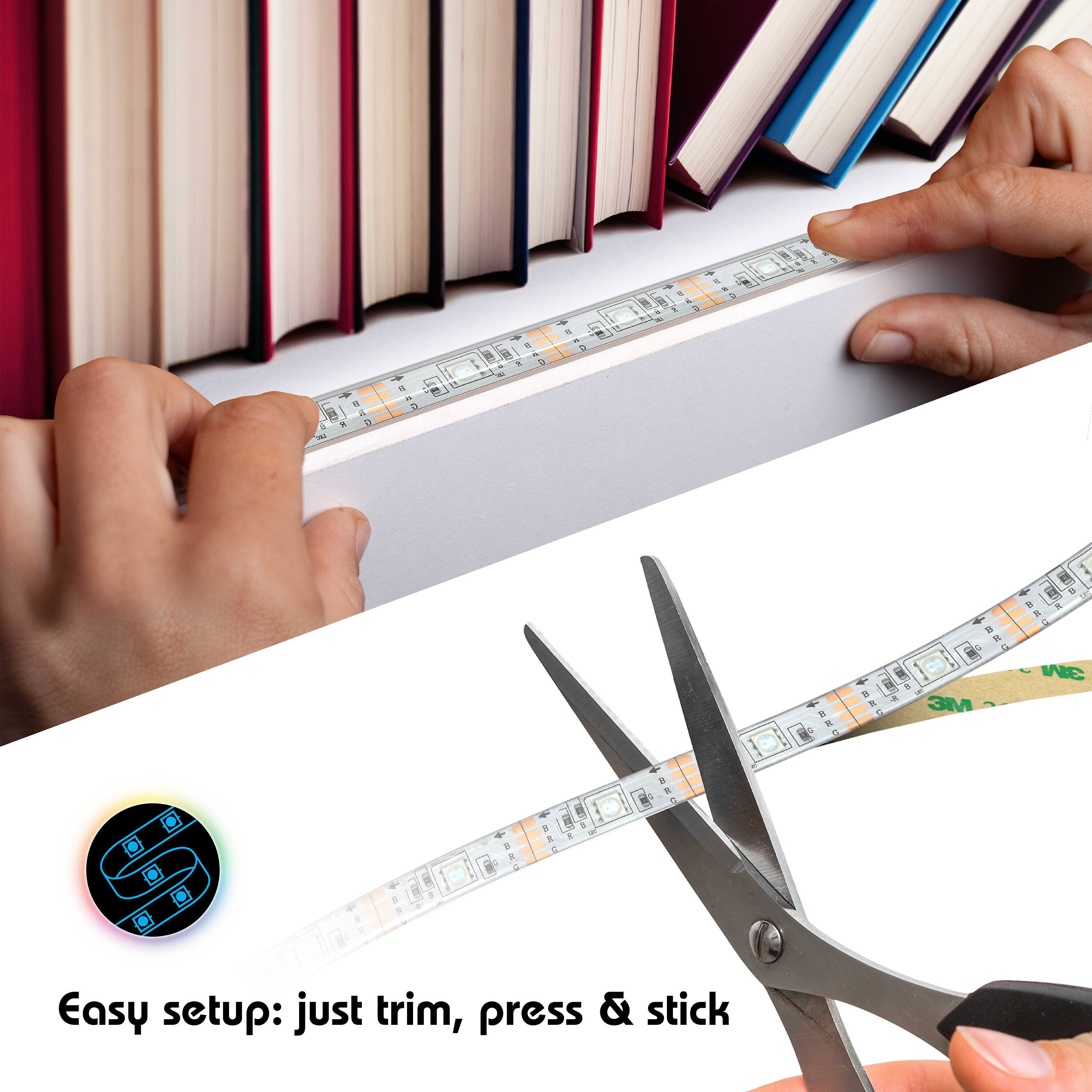 Easy setup: just trim, press & stick