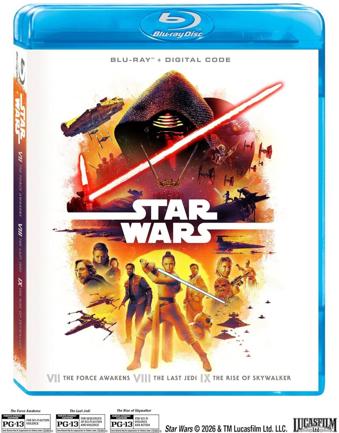 Front. Star Wars: Sequel Trilogy   - BLU-RAY.