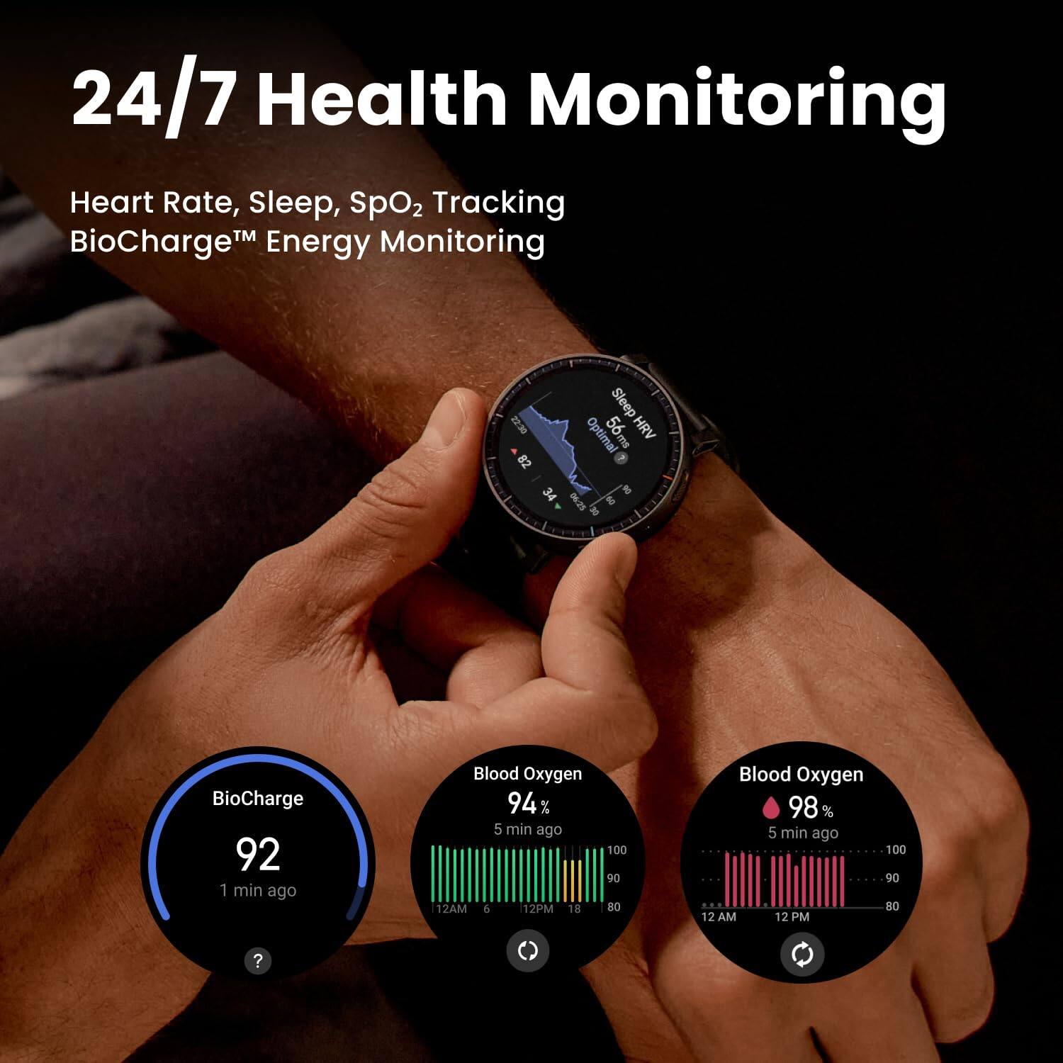 時計 Amazfit Active Max 48mm Amazfit Active Max Smartwatch 48mm Silicone Black (2025) - Best Buy