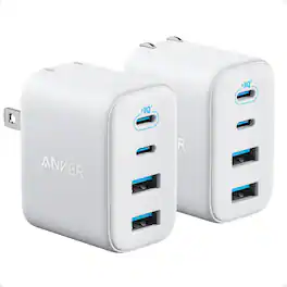 Anker - Zolo USB C Charger Block, 2-Pack 4-Port Wall Adapter - White