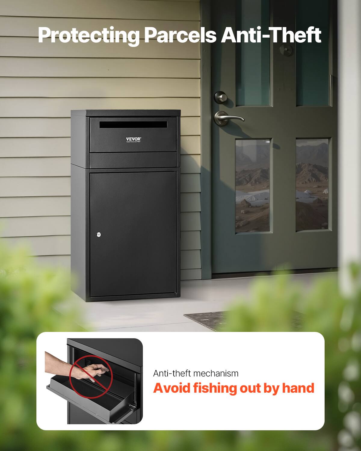 Protecting Parcels Anti-Theft, VEVOR, Anti-theft mechanism, Avoid fishing out by hand