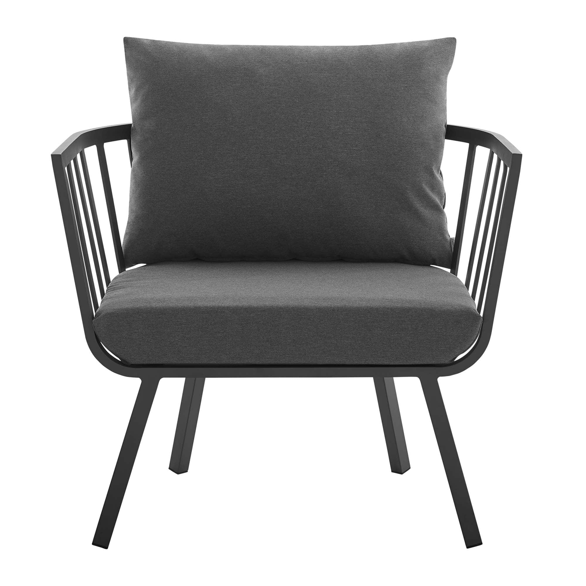 Alt View 2. Modway - Riverside Outdoor Patio Aluminum Armchair by Modway - Gray Charcoal.